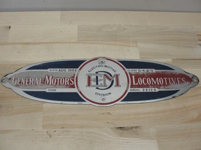 $700 • Buy 1956 General Motors Electro-motive Locomotive Builders Plate 22128 Class 0-4-4-0