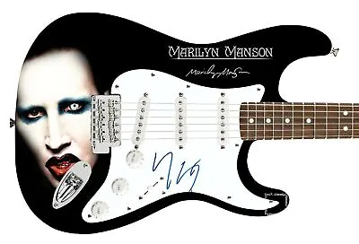Marilyn Manson Autographed Signed Custom Photo Graphics Guitar • $1299.99