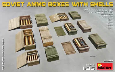 MiniArt 1/35 35261 WWII Soviet Ammo Boxes With Shells • $42.22