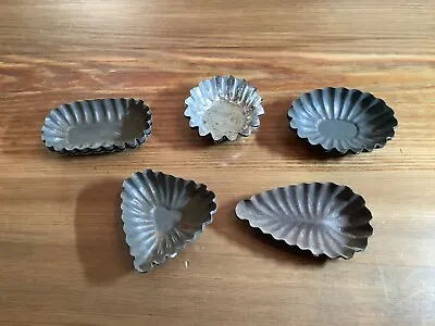 17 Vintage 1960's Aluminum Individual Fluted Baking Cups Tart Tins Jello Mold • $35