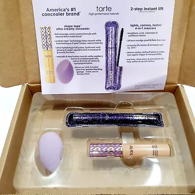Tarte (2-Step Instant Lift) Gift Set Shape Tape Tan Concealer Mascara Sponge  • $45.84