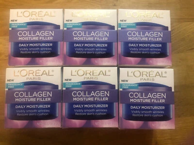 $60 • Buy 6x Loreal Paris Collagen Moisture Filler Daily Moisturizer 1.7 Oz Fragrance Free