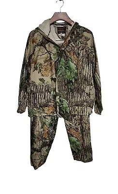 Dry Wear Rain Suit Adult Large Brown Green Camouflage Outdoor Hunting Mens • $37.90