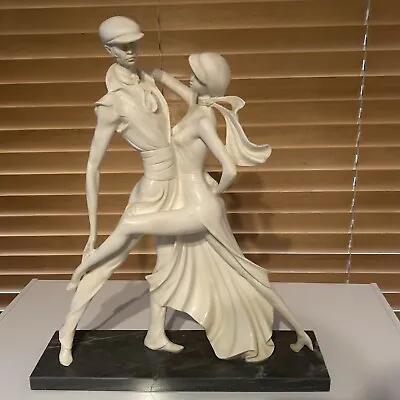 A. SANTINI Large Statue Tango Dancing Couple CIRCA 1960s AS IS Dance Ballroom • $250