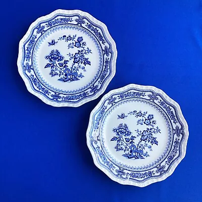 Pair Of Vintage Mason's Ironstone Blue MANCHU 7.75  Salad / Dessert Plates • £9.50