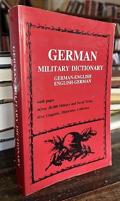 German Military Dictionary WWII U.S. War Department 1944 Reprint • $12.99