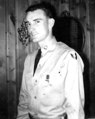 ORIGINAL VINTAGE PHOTO: Military Man Male Uniform Candid Portrait 40's 40s 50's • $5