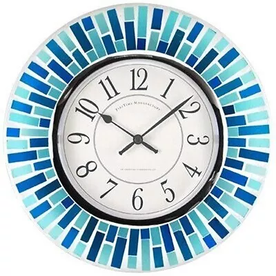 Beautiful Rounded New Mosaic Glass Multicolor Wall Clock For Home  Office • $38
