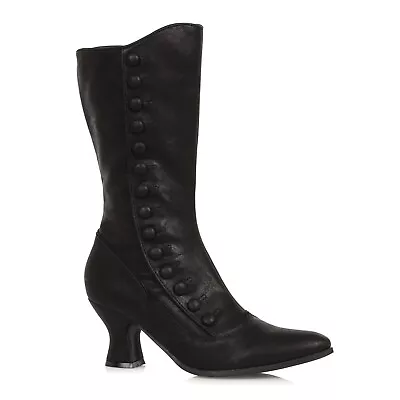 $78.95 • Buy Black Victorian Steampunk Vintage Granny Burlesque Dancer Walking Boots Shoes