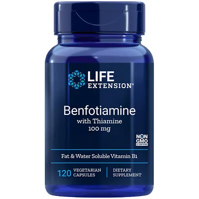 Benfotiamine With Thiamine 120 Vegetarian Caps Life Extension  • $14.67