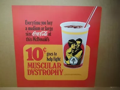 1979 McDONALD'S  MUSCULAR DYSTROPHY JERRY LEWIS/COCA COLA  TRANSLITE POSTER • $38