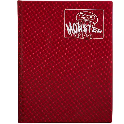 Monster Binder - 9 Pocket Trading Card Album - Holofoil Red Anti-Theft Pockets • $29.07