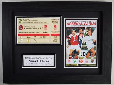 1994 ECWC Final Arsenal A4 Photo Ticket Display Football Programme Ticket • £10.99