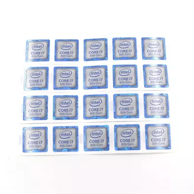 20pcs  New Laptop PC DIY CORE I7 8th Gen 18*18mm Sticker Label Decal Badge ST085 • $4.76