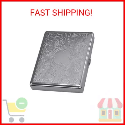 Metal Cigarette Case For RegularKing And 100's SizeHolds 20 Portable Double S • $8.80