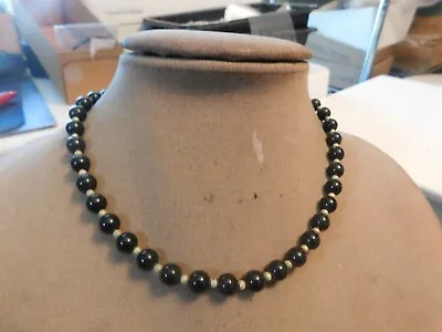 VTG Monet Black And Small Pearl Beads Necklace • $4