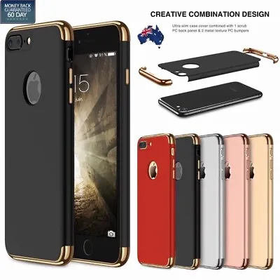 $4.59 • Buy Luxury Ultra-thin 3 In 1  Gold Edge Hybrid Case Cover For Apple IPhone 7 8 Plus