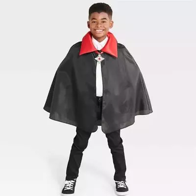 Boys Girls VAMPIRE Halloween Costume Cape Medallion One Size Fits Most NWT • $5.99