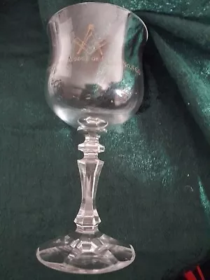 £5 • Buy Masonic Wine Glass Sutherland Lodge Of Unity No 460 150th Anniversary 1839-1989
