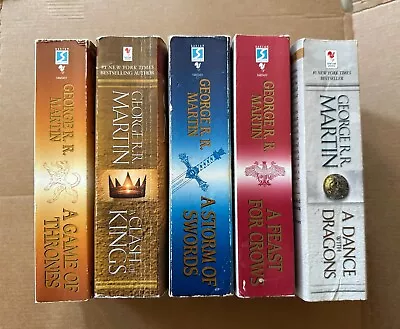 George R.R. Martin A SONG Of ICE And FIRE Complete Book Series 1-5 Paperback Lot • $21.95