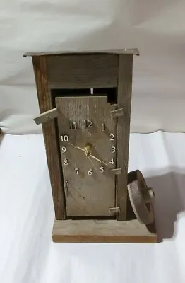 Vintage Wood Outhouse Clock Decorative Art Novelty Diorama Clock 12  • $19.99