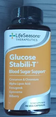 Life Seasons Therapeutics Glucose Stabili-T 90 Veg Caps Blood Sugar Support 6/26 • $21.99