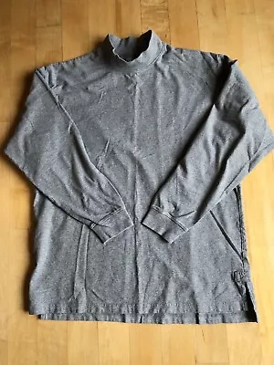 Duluth Trading Co. Men’s L Long Tail T Shirt Grey Long Sleeves Mock Turtleneck • $12.99