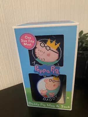 Daddy Pig Sock And Mug Set Peppa Pig NEW • £9.50