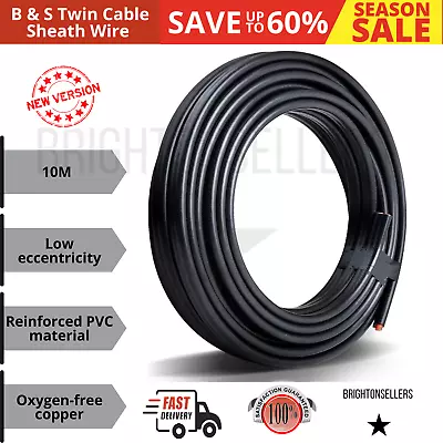 Twin Core Wire 10M 6B&S 13mm SAA 2 Sheath Copper Cable Automotive 4X4 Car 12V • $83.19