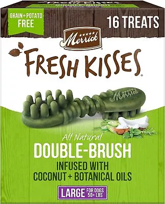 Merrick Fresh Kisses Dog Dental Chews For Large Breeds Grain Free Dog Treats Wi • $70.10