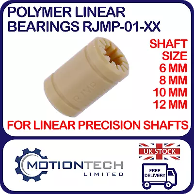 Polymer Linear Bearing RJMP-01-06 RJMP-01-08 RJMP-01-010 RJMP-01-12 3D • £3.55