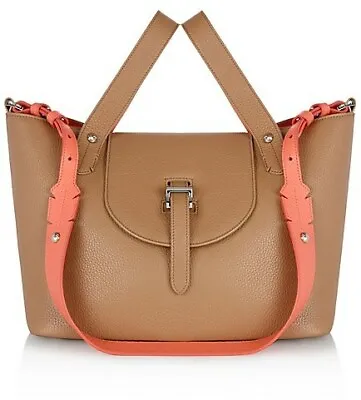 Meli Melo Thela Color Block Small Tan  Leather Satchel Ladies Bag • $599