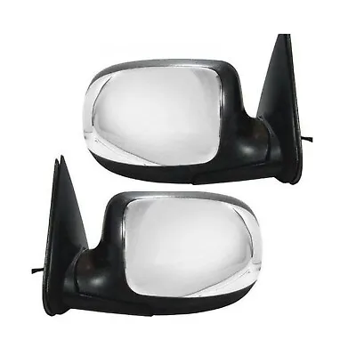 Chrome Manual Mirrors Set Of 2 Pair For 1999-06 Chevy Silverado GMC Sierra 1500 • $109.95