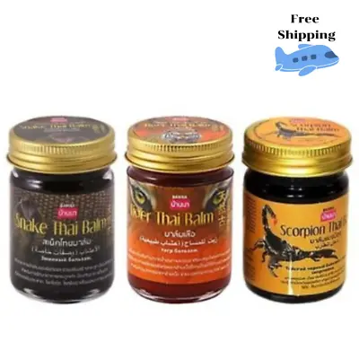 Balm Thai Banna Herbal Massage Muscle Pain Aroma Relief Arthritis Ointment 3x50 • $45.75