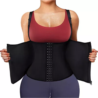 Women Waist Trainer Cincher Vest Body Shaper Top Corset Girdle Slimming Belt NMK • £8.79