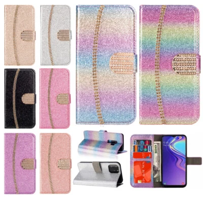 Case For Samsung S6 S7 Edge S8 S9 S10E S20 FE Bling Glitter Wallet Phone Cover  • $14.29