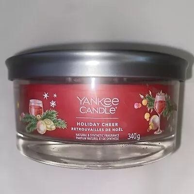 Yankee Candle Signature Multiwick Tumbler Holiday Cheer Christmas Xmas Festive • £19