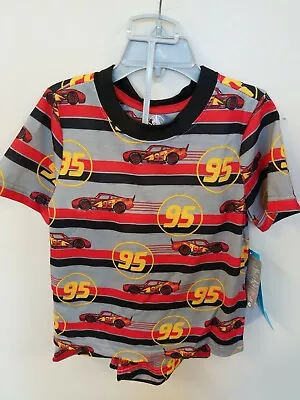 Disney Lightning McQueen Striped Shorts Sleep Set For Boys Size 4 • $13.90