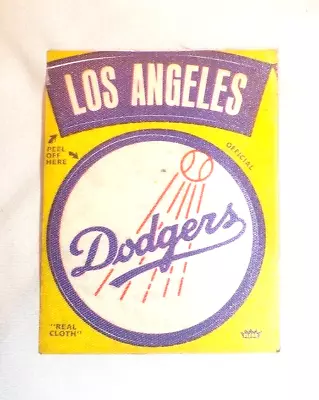 1977 FLEER LOS ANGELES DODGERS City Banner Dodgers Logo  REAL CLOTH  FREE SHIP! • $1.77