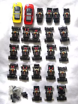 24x Micro Scalextric Car Chassis 1/64 Slot Car Parts Spares Lot AFX Track Compat • £30