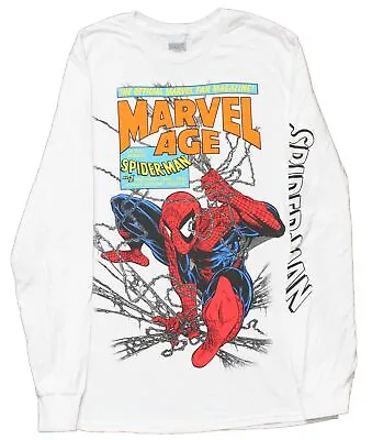 Spider-Man Long Sleeve New Adult T-Shirt - Marvel Age  Magazine Cover • $30.98