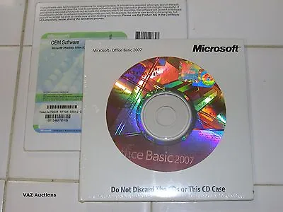 Microsoft Office 2007 Basic Edition BE Full English Version MS=BRAND NEW SEALED= • $49.95