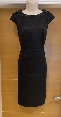 £6.65 • Buy BHS Ladies Black Jacquard Embellished Pencil Dress Size 12 40in Chest BNWOT