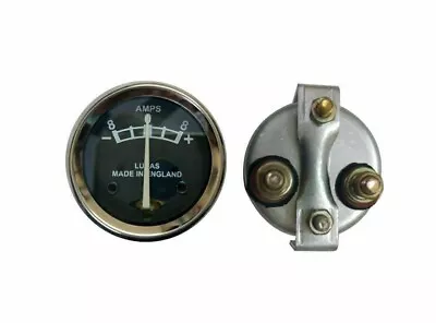 8 Amp Ammeter Ampere Meter Repro Lucas Type For Norton Bsa Triumph Ariel AJS @Vi • $25.21