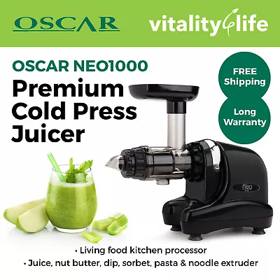 NEW Oscar Neo DA-1000 Slow Cold Press Juicer Extractor - Black • $519