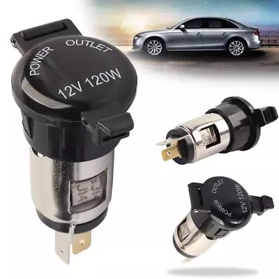 12V 120W Cigarette Lighter Power Socket Plug Outlet For Car Motorcycle Motorbike • $7.94