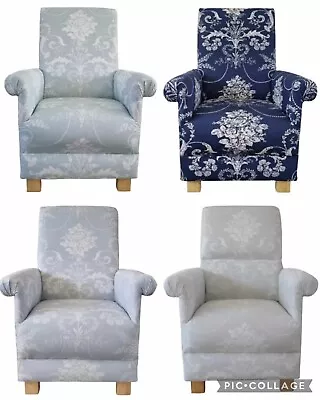 Laura Ashley Josette Fabric Adult Chair Armchair Accent Statement Gold Grey New • £229.99