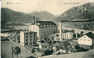 Austria Reutte - Spinnerei Fabrik 1905 Postcard Mailed In 1914  • $11
