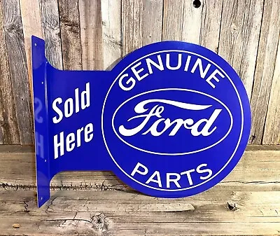 Ford Genuine Parts Large Flange Metal Tin Sign Vintage Garage Man Cave New • $39.95