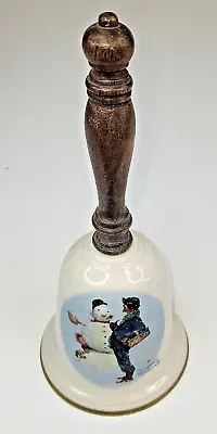Vintage Norman Rockwell Snow Sculpture 1976  Fine China Christmas Bell By Gorham • $19.99